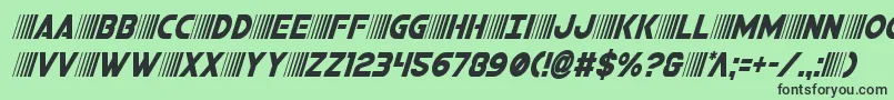 bamfcondital Font – Black Fonts on Green Background
