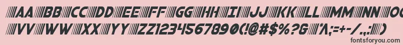 bamfcondital-Schriftart – Schwarze Schriften auf rosa Hintergrund