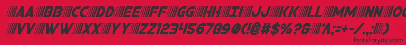 bamfcondital Font – Black Fonts on Red Background