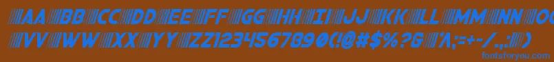 bamfcondital Font – Blue Fonts on Brown Background