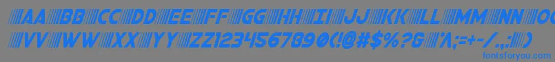 bamfcondital Font – Blue Fonts on Gray Background