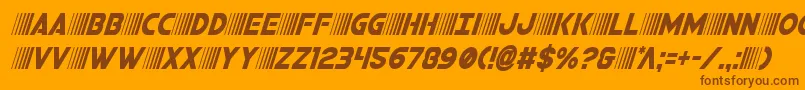 bamfcondital Font – Brown Fonts on Orange Background