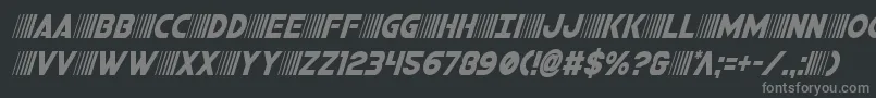 bamfcondital Font – Gray Fonts on Black Background