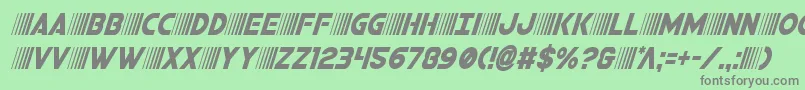 bamfcondital Font – Gray Fonts on Green Background