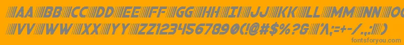 bamfcondital Font – Gray Fonts on Orange Background