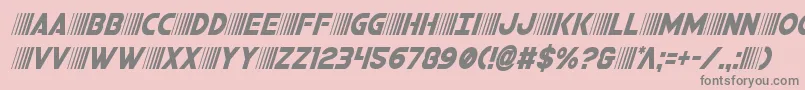 bamfcondital Font – Gray Fonts on Pink Background