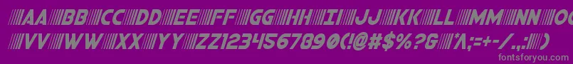 bamfcondital Font – Gray Fonts on Purple Background