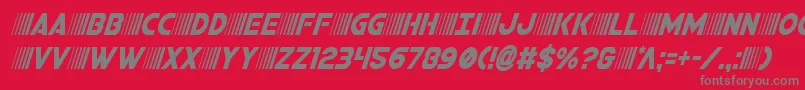bamfcondital Font – Gray Fonts on Red Background