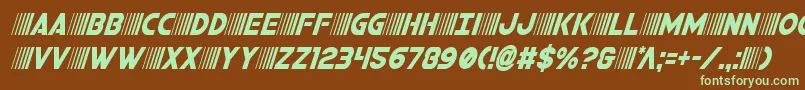 bamfcondital Font – Green Fonts on Brown Background