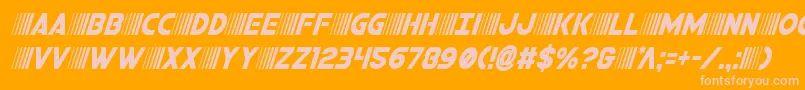 bamfcondital Font – Pink Fonts on Orange Background