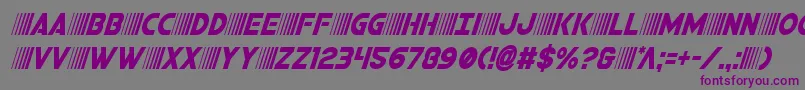 bamfcondital Font – Purple Fonts on Gray Background
