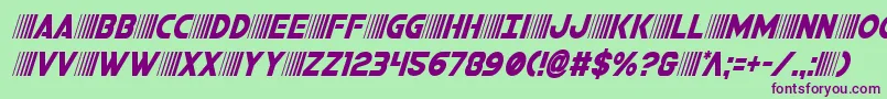 bamfcondital Font – Purple Fonts on Green Background