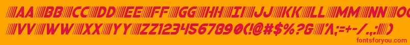 bamfcondital Font – Red Fonts on Orange Background
