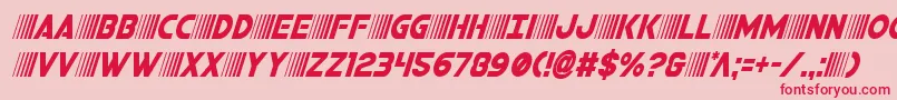 bamfcondital Font – Red Fonts on Pink Background