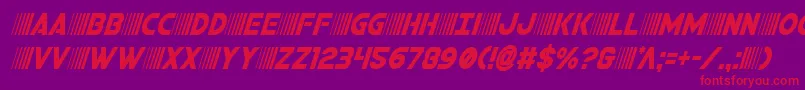 bamfcondital Font – Red Fonts on Purple Background