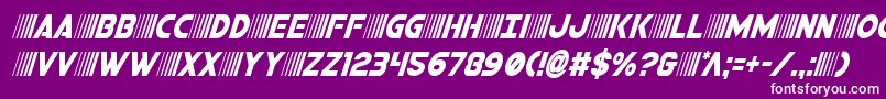 bamfcondital Font – White Fonts on Purple Background