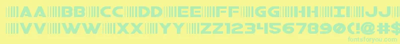 bamfexpand Font – Green Fonts on Yellow Background