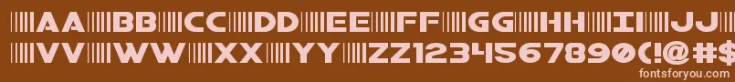 Czcionka bamfexpand – różowe czcionki na brązowym tle
