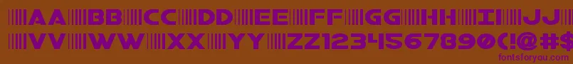 bamfexpand Font – Purple Fonts on Brown Background