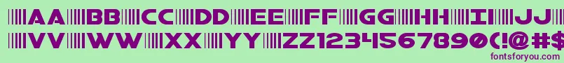 bamfexpand Font – Purple Fonts on Green Background