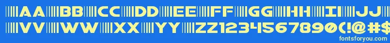 bamfexpand Font – Yellow Fonts on Blue Background