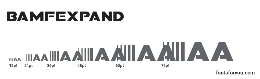 Размеры шрифта Bamfexpand