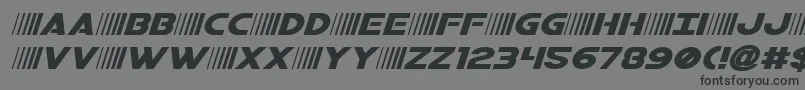 Czcionka bamfexpandital – czarne czcionki na szarym tle
