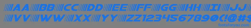 bamfexpandital Font – Blue Fonts on Gray Background