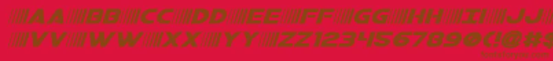 bamfexpandital Font – Brown Fonts on Red Background