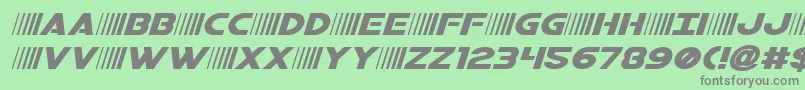 bamfexpandital Font – Gray Fonts on Green Background