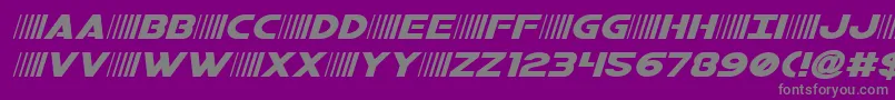 bamfexpandital Font – Gray Fonts on Purple Background