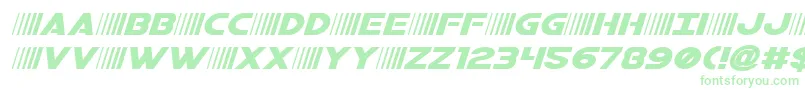 bamfexpandital Font – Green Fonts on White Background