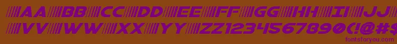 bamfexpandital Font – Purple Fonts on Brown Background