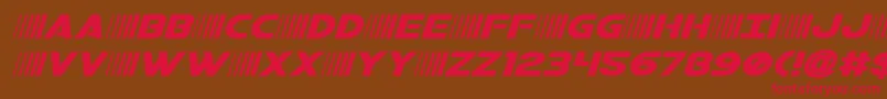 bamfexpandital Font – Red Fonts on Brown Background