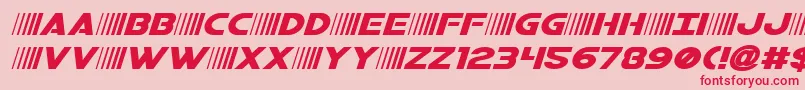 bamfexpandital Font – Red Fonts on Pink Background