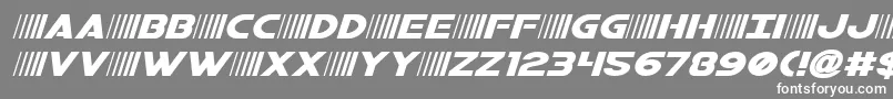 bamfexpandital Font – White Fonts on Gray Background