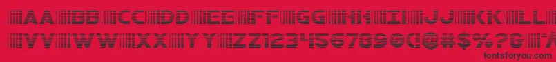 bamfgrad Font – Black Fonts on Red Background