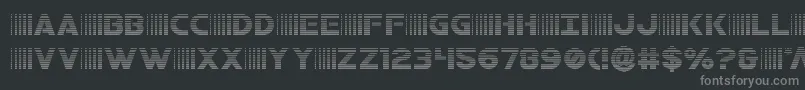 フォントbamfgrad – 黒い背景に灰色の文字