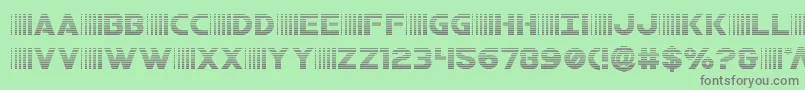 フォントbamfgrad – 緑の背景に灰色の文字