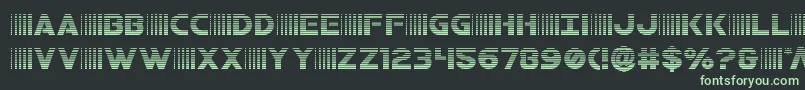 フォントbamfgrad – 黒い背景に緑の文字