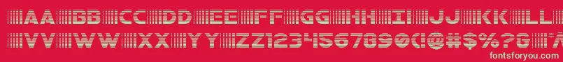 bamfgrad-Schriftart – Grüne Schriften auf rotem Hintergrund
