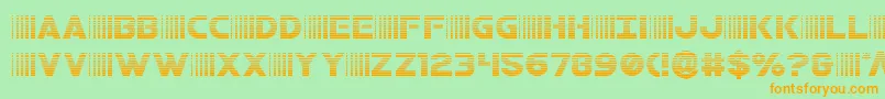 Шрифт bamfgrad – оранжевые шрифты на зелёном фоне