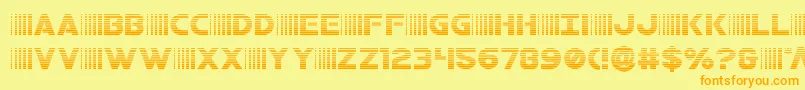 bamfgrad Font – Orange Fonts on Yellow Background