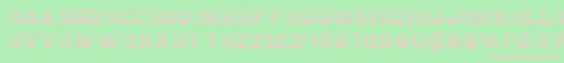 bamfgrad Font – Pink Fonts on Green Background