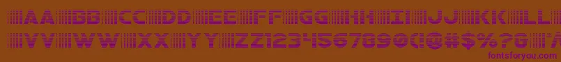bamfgrad-Schriftart – Violette Schriften auf braunem Hintergrund