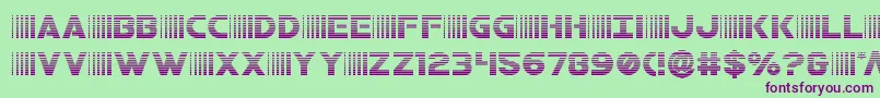 bamfgrad Font – Purple Fonts on Green Background