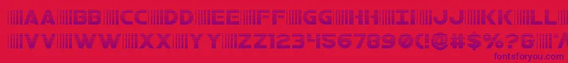 bamfgrad Font – Purple Fonts on Red Background