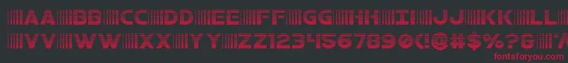 フォントbamfgrad – 黒い背景に赤い文字