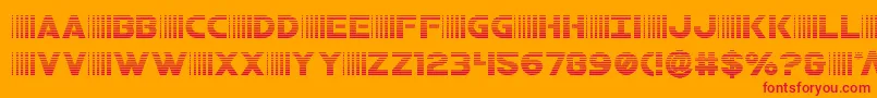 bamfgrad Font – Red Fonts on Orange Background