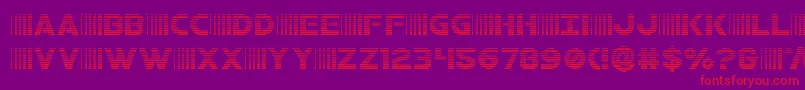 フォントbamfgrad – 紫の背景に赤い文字
